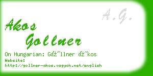 akos gollner business card